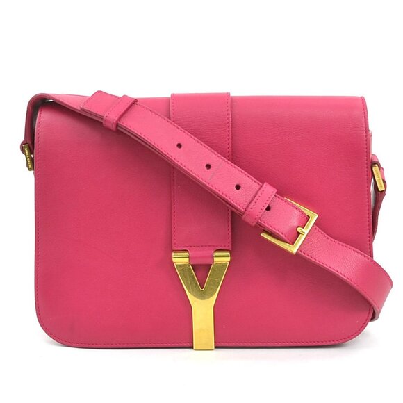 SAINT LAURENT Pink Leather Shoulder Bag - Picture 1 of 5